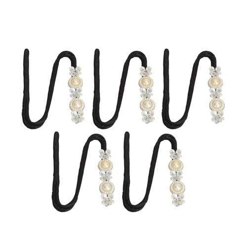 Haarponytail Lockenbrötchen künstliche Perle Blume glänzend Elegantes Design Frauen Haar Gerät Curler Brötchen von HPZIHUIT