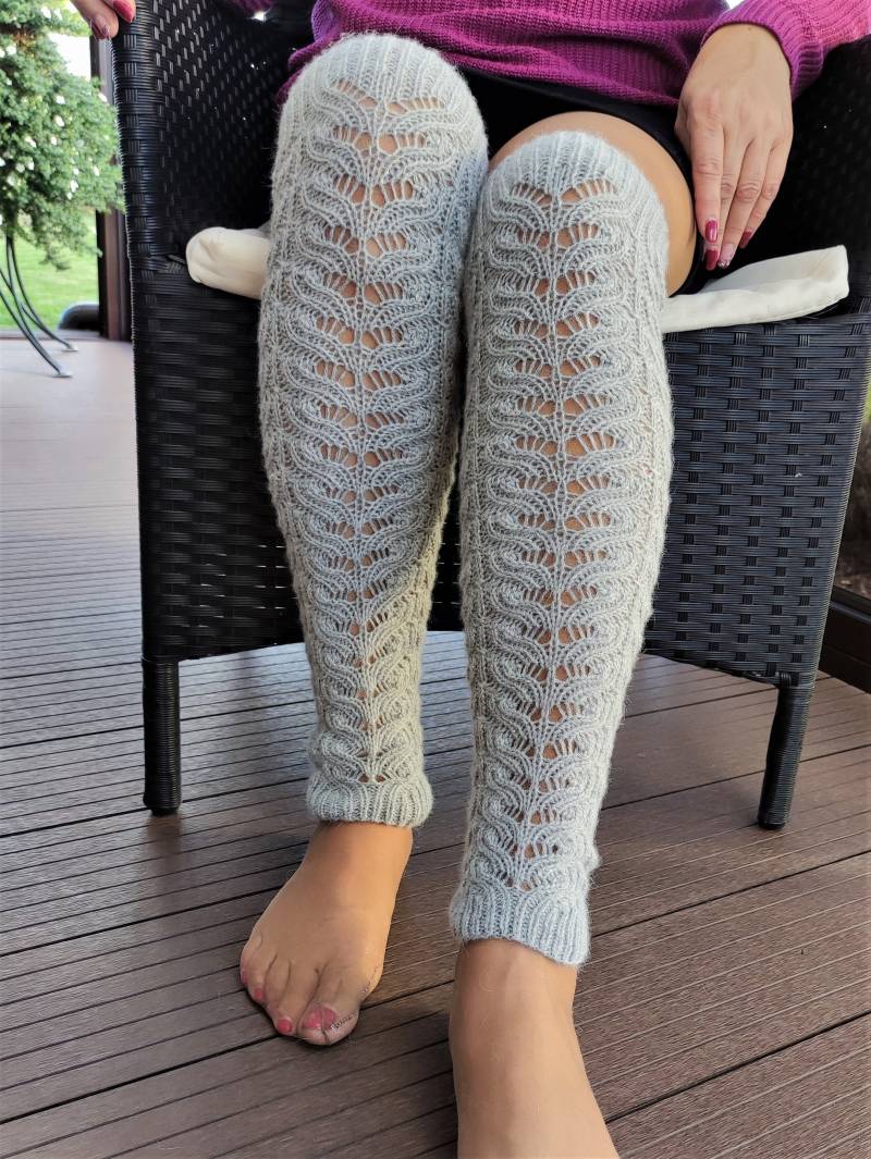 Baby Alpaka Grau Stiefel Socken, Gestrickte Manschette, Damen Schuhzubehör, Handgemachte Beinwärmer, Warme Wollsocken Baby Alpaka Grau Stiefel Socken, Gestrickte Manschette, Damen Schuhzubehör, Handgemachte Beinwärmer, Warme Wollsocken von HPstoreLT