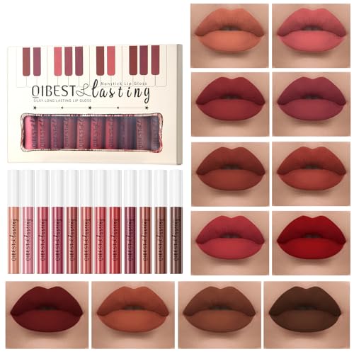 12 Colors Matte Liquid Lipstick Set Velvety Lip Gloss Lip Kit Waterproof Long Lasting Wear Nude Lip Gloss Beauty Cosmetics Makeup Box Set 12 Colors Matte Liquid Lipstick Set Velvety Lip Gloss Lip Kit Waterproof Long Lasting Wear Nude Lip Gloss Beauty Cosmetics Makeup Box Set von HQDA