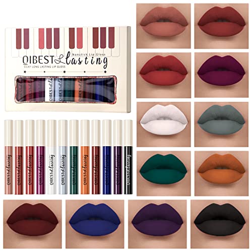 12 Colors Matte Liquid Lipstick Set Velvety Lip Gloss Lip Kit Waterproof Long Lasting Wear Nude Lip Gloss Beauty Cosmetics Makeup Box Set 12 Colors Matte Liquid Lipstick Set Velvety Lip Gloss Lip Kit Waterproof Long Lasting Wear Nude Lip Gloss Beauty Cosmetics Makeup Box Set von HQDA