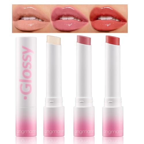 3 Packs Jelly Lipstick Set, Hydrating Color Lip Balm, Long Lasting Glossy Lip Gloss Set, Mirror Effect Lipstick Makeup Set for Women (Set A) von HQDA