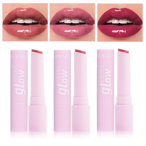 3 Packs Jelly Lipstick Set, Hydrating Color Lip Balm, Long Lasting Glossy Lip Gloss Set, Mirror Effect Lipstick Makeup Gift Set for Women (Set D) von HQDA