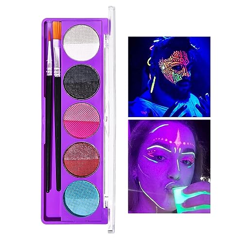 Colorful Neon UV Eyeshadow Palatte Matte Glow Rainbow Eyeliner Waterproof Long Lasting Smudge-proof Eye Halloween Makeup Set Gift For Women (# 02) von HQDA