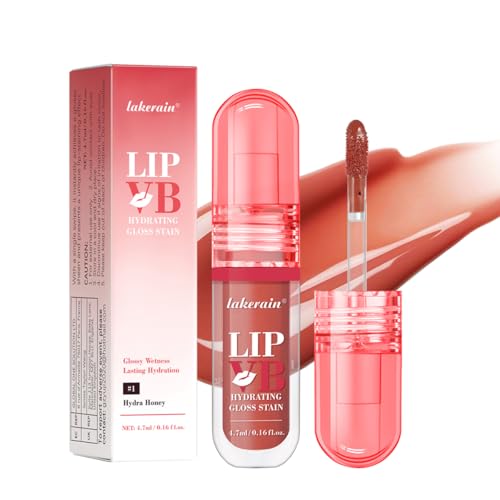 Hydrating Lip Gloss Stain – Moisturising & Nourishing Lip Oil, Non-Sticky Long-Lasting Jelly Liquid Lipstick, Lip Tint & Glaze, Makeup Gift for Women (Colour, # 01) von HQDA
