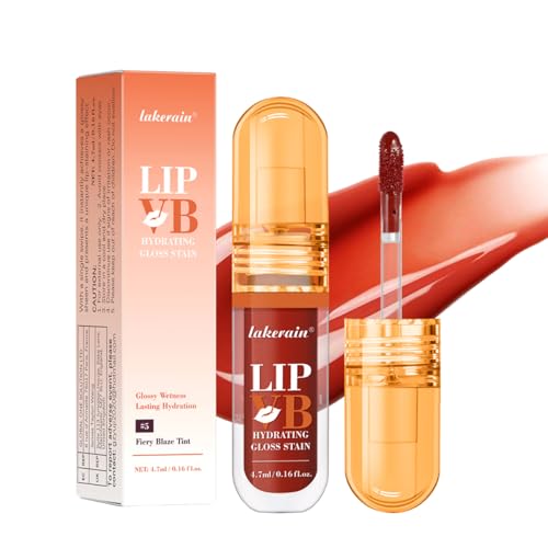 Hydrating Lip Gloss Stain – Moisturising & Nourishing Lip Oil, Non-Sticky Long-Lasting Jelly Liquid Lipstick, Lip Tint & Glaze, Makeup Gift for Women (Colour, # 05) von HQDA
