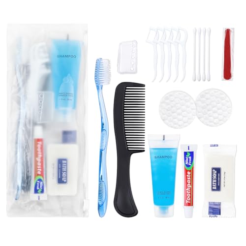 HQSLsund Basic Kulturbeutel, einzeln verpackt, persönliches Hygiene-Set, Großpackung, für heimlose Pflege, Reisegröße, Kulturbeutel für Männer und Frauen, Wohltätigkeitsorganisation von HQSLsund