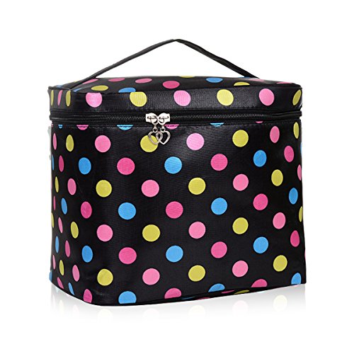 HQdeal Großer Kulturbeutel Reise Kulturtasche Kosmetiktasche Waschtasche für Damen-Schwarz von HQdeal