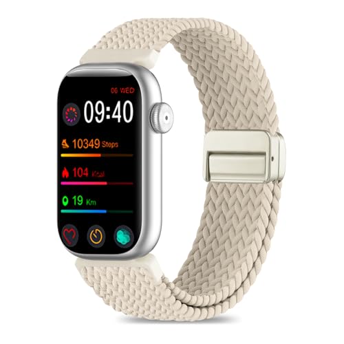 HQzon 16 mm Nylonband, kompatibel mit FITVII HM08/MorePro HM08, geflochtenes Magnetschnalle, kompatibel mit FITVII Amzhero-Runfit D26/Kalinco, Starlight von HQzon