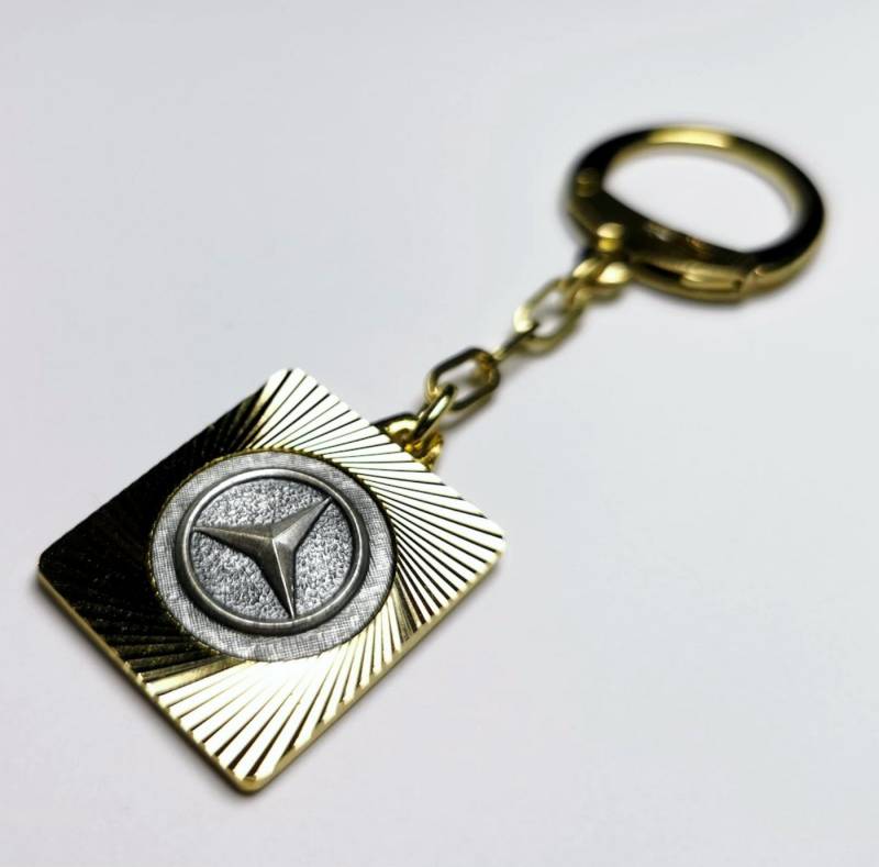 HR Autocomfort Schlüsselanhänger Orig. historisch 1962 Metall Stern Lüfterrad Diamantschliff Plakette von HR Autocomfort