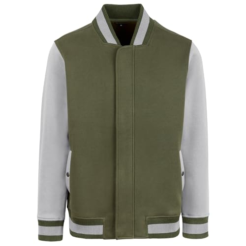 HRM College Jacke Herren I Premium Baseball Jacke Herren aus weichem Mischgewebe 70% Baumwolle mit Reisverschluss I Hochwertige & nachhaltige Herren-Bekleidung von HRM