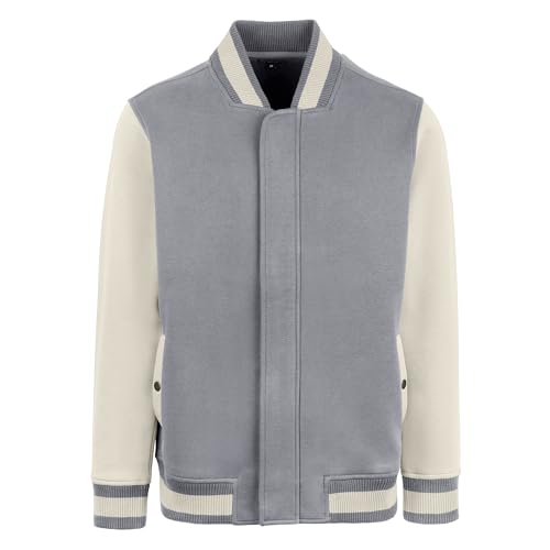 HRM College Jacke Herren I Premium Baseball Jacke Herren aus weichem Mischgewebe 70% Baumwolle mit Reisverschluss I Hochwertige & nachhaltige Herren-Bekleidung von HRM