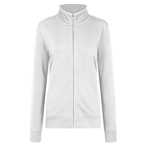 HRM Damen 1002 Kapuzenpullover, White, L von HRM