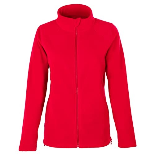 HRM Women´s Full- Zip Fleece Jacket, Rot, M, 1202 von HRM