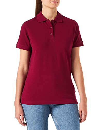 HRM Damen Heavy Polo, bordeaux, Gr. M I Premium Polo-Shirt Damen aus 100% Baumwolle I Basic Polohemd bis 60°C waschbar I Hochwertige & nachhaltige Damen-Oberteile I Workwear von HRM