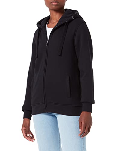 HRM Damen 807 Premium Hooded Jacket I Fair Trade Frauen Kapuzenjacke, 320 g/m² I Aus 70% Baumwolle & 30% recyceltem Polyester, Black, 3XL von HRM