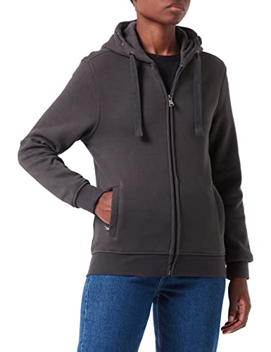 HRM Damen 807 Premium Hooded Jacket I Fair Trade Frauen Kapuzenjacke, 320 g/m² I Aus 70% Baumwolle & 30% recyceltem Polyester, Darkgrey, 3XL von HRM