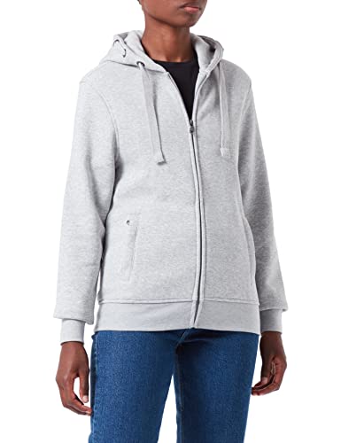 HRM Damen 807 Premium Hooded Jacket I Fair Trade Frauen Kapuzenjacke, 320 g/m² I Aus 70% Baumwolle & 30% recyceltem Polyester, Grey-Melange, 4XL von HRM