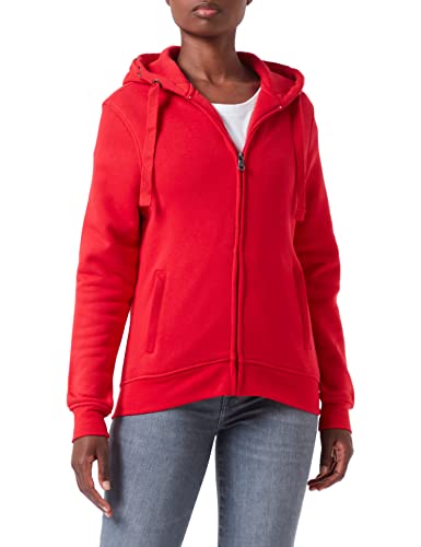 HRM Damen 807 Premium Hooded Jacket I Fair Trade Frauen Kapuzenjacke, 320 g/m² I Aus 70% Baumwolle & 30% recyceltem Polyester, red, 5XL von HRM