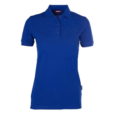 HRM Damen Heavy Performance Polo, royalblau, Gr. 4XL I Premium Polo-Shirt Damen I Basic Polohemd bis 60°C waschbar I Hochwertige & nachhaltige Damen-Oberteile I Workwear von HRM