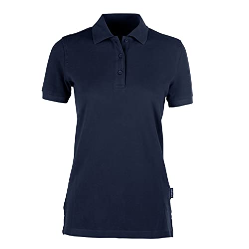 HRM Damen Heavy Polo, navy, Gr. 5XL I Premium Polo-Shirt Damen aus 100% Baumwolle I Basic Polohemd bis 60°C waschbar I Hochwertige & nachhaltige Damen-Oberteile I Workwear von HRM