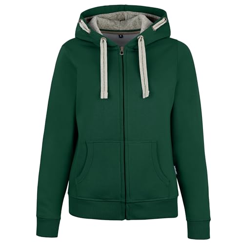 HRM Damen Hooded Jacket I Premium Kapuzenjacke Damen mit Kontrast-Innenfutter I Basic Hoodie mit Reißverschluss I Zip Hoodie I Hochwertige & nachhaltige Damen-Oberteile von HRM