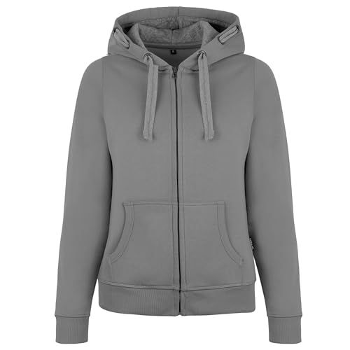 HRM Damen Hooded Jacket I Premium Kapuzenjacke Damen mit Kontrast-Innenfutter I Basic Hoodie mit Reißverschluss I Zip Hoodie I Hochwertige & nachhaltige Damen-Oberteile von HRM