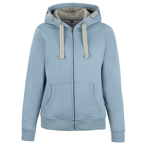 HRM Damen Hooded Jacket I Premium Kapuzenjacke Damen mit Kontrast-Innenfutter I Basic Hoodie mit Reißverschluss I Zip Hoodie I Hochwertige & nachhaltige Damen-Oberteile von HRM