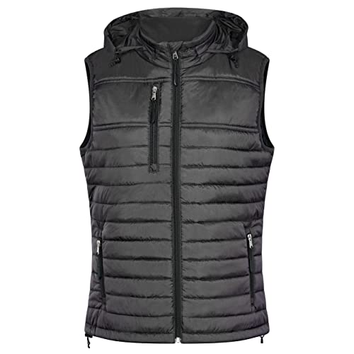 HRM Damen Hooded Performance Body Warmer I Fair Trade Outdoor Weste Damen, 100 g/m² I Aus 100% leichtem & robustem Polyamid von HRM