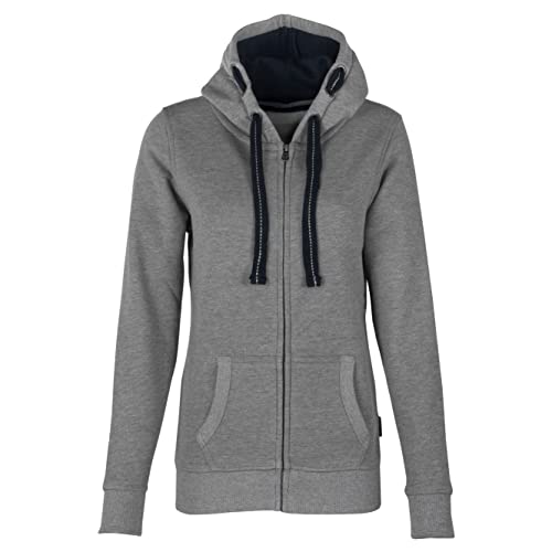 HRM Damen Jas F hoodie, Grau-meliert, 3XL EU von HRM