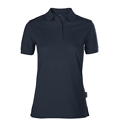 HRM Damen Luxury Polo, Navy, Gr. 2XL I Premium Polo-Shirt Damen aus 100% Baumwolle I Basic Polohemd bis 60°C farbecht waschbar I Hochwertige & nachhaltige Damen-Oberteile von HRM