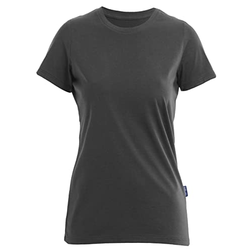 HRM Damen Luxury Round F T-Shirt, Darkgrey, 3XL von HRM