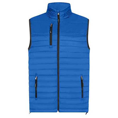 HRM Herren 1301 Hooded Performance Body Warmer I Fair Trade Outdoor Weste, 100 g/m² I Aus 100% leichtem & robustem Polyamid, Royalblau, Small von HRM