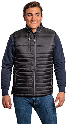 HRM Herren 1301 Men s Hooded Performance Body Warmer, darkgrey, 3XL EU von HRM