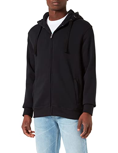 HRM Herren 707 Premium Hooded Jacket I Fair Trade Kapuzenjacke, 320 g/m² I Aus 70% Baumwolle & 30% recyceltem Polyester, Black, 3XL von HRM