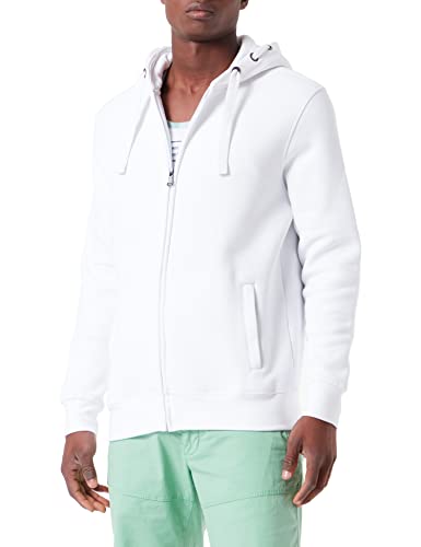 HRM Herren 707 Premium Hooded Jacket I Fair Trade Kapuzenjacke, 320 g/m² I Aus 70% Baumwolle & 30% recyceltem Polyester, White, 3XL von HRM