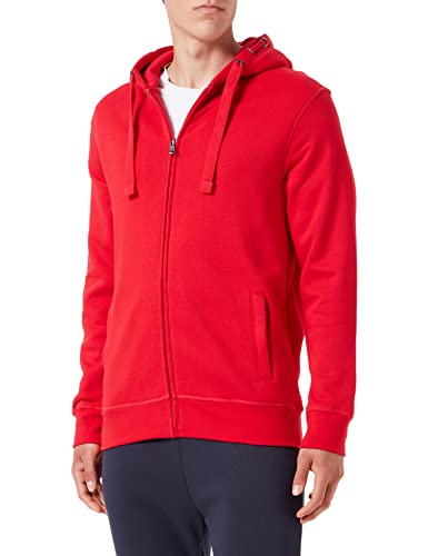 HRM Herren 707 Premium Hooded Jacket I Fair Trade Kapuzenjacke, 320 g/m² I Aus 70% Baumwolle & 30% recyceltem Polyester, red, 4XL von HRM