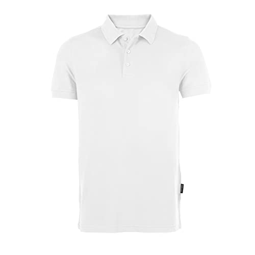 HRM Herren Heavy Polo, weiß, Gr. 5XL I Premium Polo Shirt Herren aus 100% Baumwolle I Basic Polohemd bis 60°C waschbar I Hochwertige & nachhaltige Herren-Bekleidung I Workwear von HRM