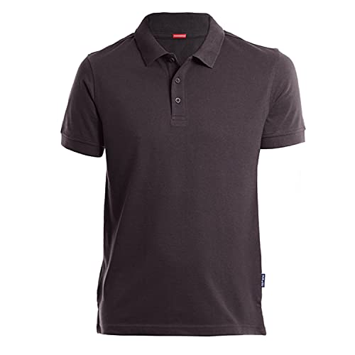 HRM Herren Heavy Performance Polo, dunkelgrau, Gr. L I Premium Polo Shirt Herren I Basic Polohemd bis 60°C waschbar I Hochwertige & nachhaltige Herren-Bekleidung I Workwear von HRM