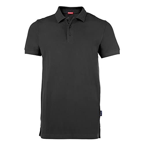 HRM Herren Heavy Performance Polo, dunkelgrau, Gr. S I Premium Polo Shirt Herren I Basic Polohemd bis 60°C waschbar I Hochwertige & nachhaltige Herren-Bekleidung I Workwear von HRM