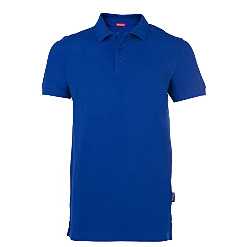 HRM Herren Heavy Performance Polo, Royalblau, Gr. 4XL I Premium Polo Shirt Herren I Basic Polohemd bis 60°C waschbar I Hochwertige & nachhaltige Herren-Bekleidung I Workwear von HRM