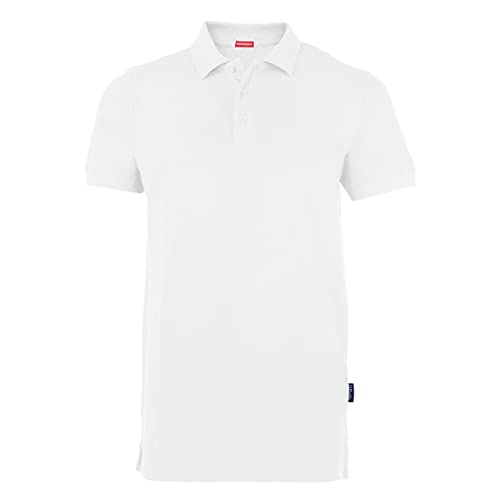 HRM Herren Heavy Performance Polo, weiß, Gr. M I Premium Polo Shirt Herren I Basic Polohemd bis 60°C waschbar I Hochwertige & nachhaltige Herren-Bekleidung I Workwear von HRM