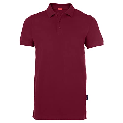 HRM Herren Heavy Performance Polo, Gr. L Premium Polo Shirt Herren Basic Polohemd bis 60Degree C waschbar Hochwertige & nachhaltige Herren-Bekleidung Workwear 303 Bordeaux/Burgundy von HRM