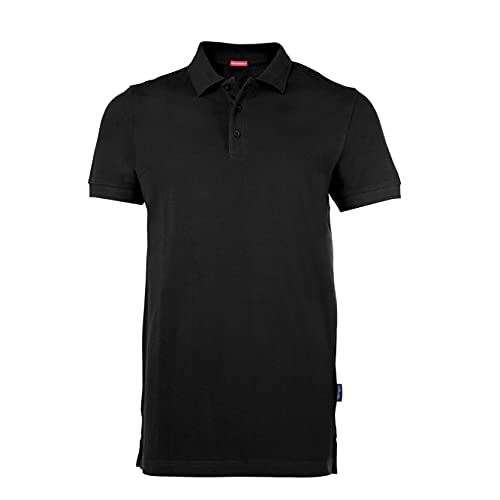 HRM Herren Heavy Performance Polo, schwarz, Gr. 2XL I Premium Polo Shirt Herren I Basic Polohemd bis 60°C waschbar I Hochwertige & nachhaltige Herren-Bekleidung I Workwear von HRM