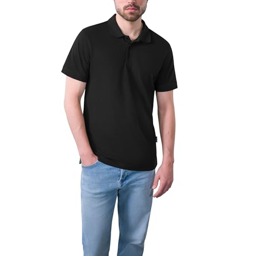HRM Heavy Performance Polo Herren - Premium Shirt Schwarz, Gr. 3XL - Basic Polohemd Bis 60°C Waschbar - Hochwertige & Nachhaltige Workwear von HRM
