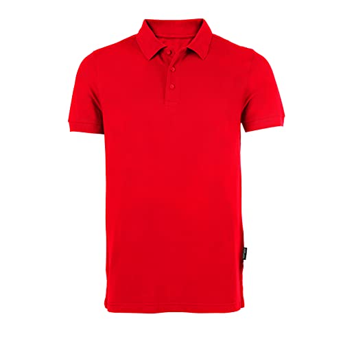 HRM Herren Heavy Polo, rot, Gr. 2XL I Premium Polo Shirt Herren aus 100% Baumwolle I Basic Polohemd bis 60°C waschbar I Hochwertige & nachhaltige Herren-Bekleidung I Workwear von HRM