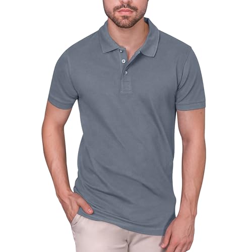 HRM Herren Heavy Stretch M Polohemd, Stone, XXL von HRM