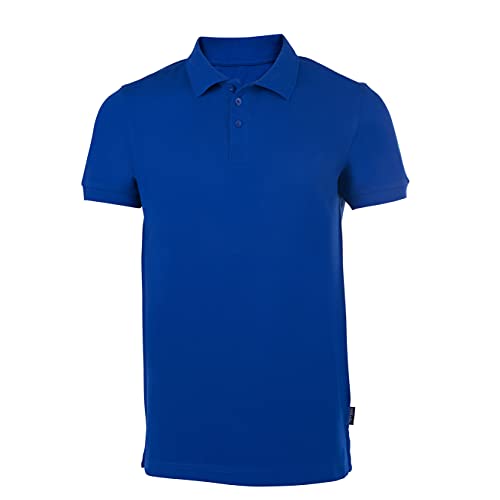 HRM Herren Heavy Stretch Polo, Royalblau, Gr. S I Premium Polo Shirt Herren aus 95% Baumwolle & 5% Elasthan I Basic Polohemd bis 40°C waschbar I Hochwertige & nachhaltige Herren-Kleidung I Workwear von HRM