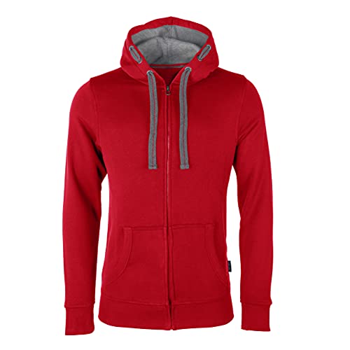 HRM Herren Hooded Kapuzenpullover, Rot, 3XL von HRM