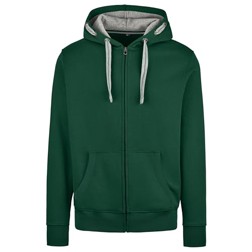 HRM Herren Jacket M Kapuzenpullover, Bottle-Green, XXL EU von HRM