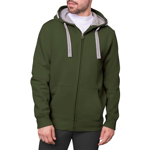 HRM Herren Jacket M Kapuzenpullover, Olive, 4XL EU von HRM